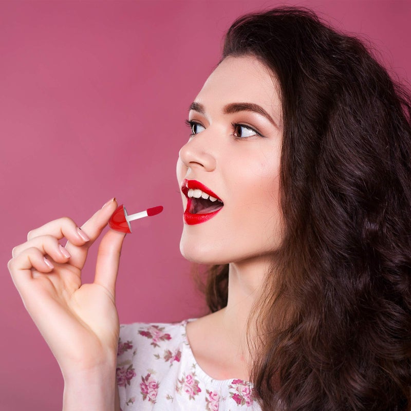 RONRONS 20 Pieces Heart Lip Gloss Tubes, Clear Plastic Empty Lip Gloss Container Cute Heart Shape Mini Lipgloss Tubes with Wand Bulk for Women Girls DIY Cosmetics Small Business - Image 5